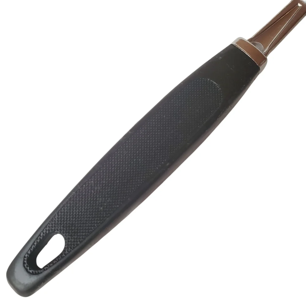 Vntg Ekco Stainless Steel Potato Masher with Black Handle. Made In USA